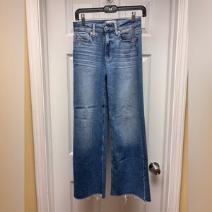 Paige “Anessa Rock Show Distressed” Wide-Leg Jeans – Size 25